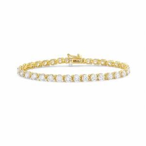 NEW DIANA M JEWELS women's round lab-grown diamond tennis bracelet (42.00 ct) -